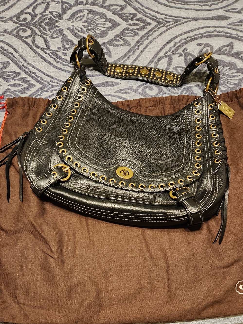 Coach Black LeatherLimited Edition Large Abbey Hobo Bag
